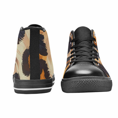 WOMEN'S Leopard Soft Airbrush Gradient High Top Canvas Surreal Shoes