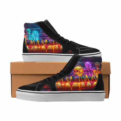 MEN'S Skulls High Top Canvas Made To Order Cottagecore Custom Sneakers