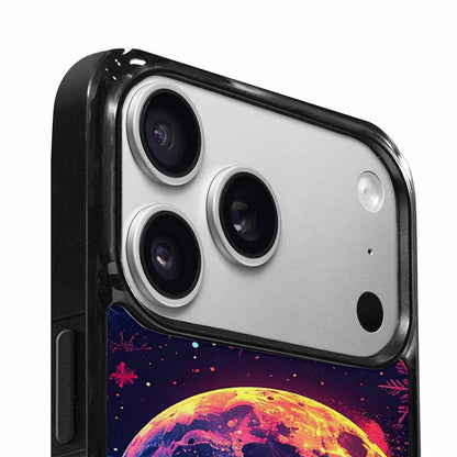 iPhone 17 Pro Case — Neon Winter Moon Seamless Cartoon Cute, Personalized Phone Case