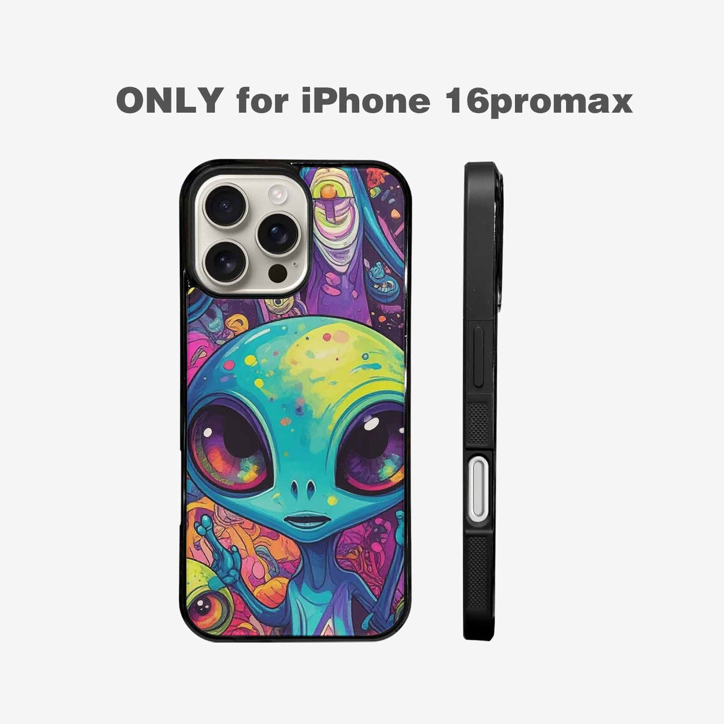 iPhone 16 Pro Max Case — Cartoon Alien Characters Personalized Phone Cover, Custom Phone Case