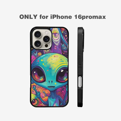 iPhone 16 Pro Max Case — Cartoon Alien Characters Personalized Phone Cover, Custom Phone Case