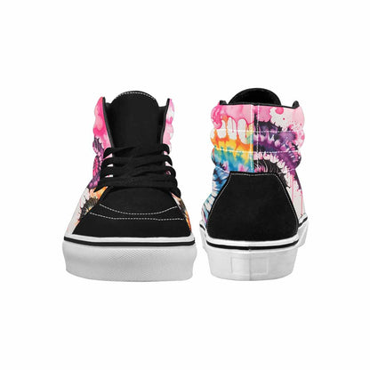 MEN'S Tie High Top Canvas Surreal Custom Shoes