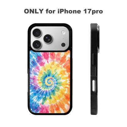 iPhone 17 Pro Case — Small Tie Dye Swirl Pattern Tie, Personalized Phone Case