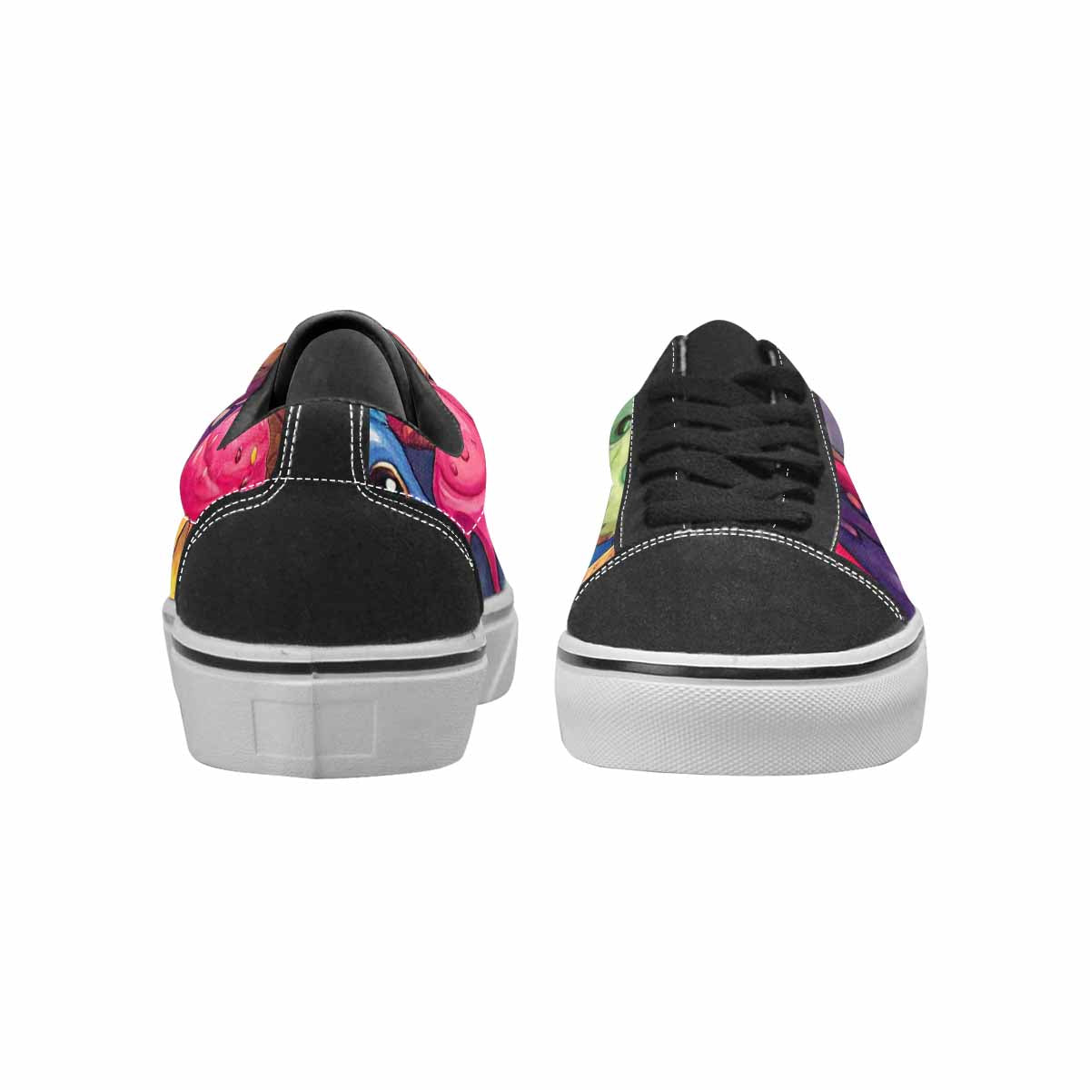 WOMEN'S Melting Ice Cream Monster Lace-Up Canvas Aesthetic Shoes