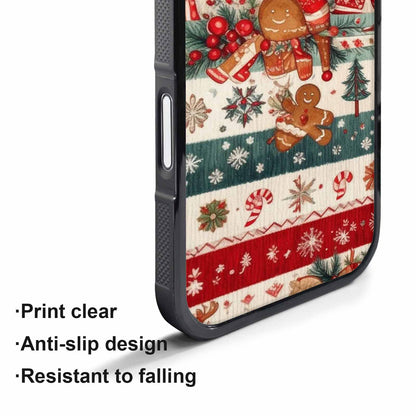 iPhone 17 Pro Case — Small Christmas Holly Snowflake Candy Original, Custom Designed Case Cover