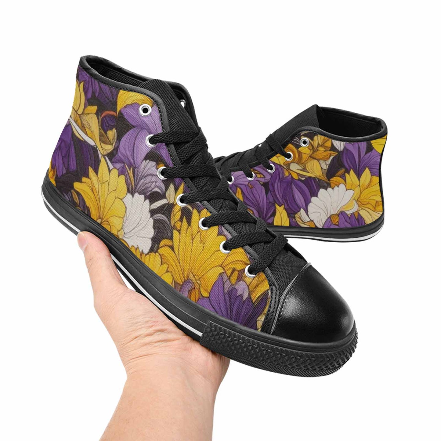 MEN'S Nonbinary Flag Color High Top Canvas Dreamcore Custom Shoes