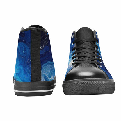 MEN'S Galaxy Art - High Top Canvas Surreal Custom Sneakers
