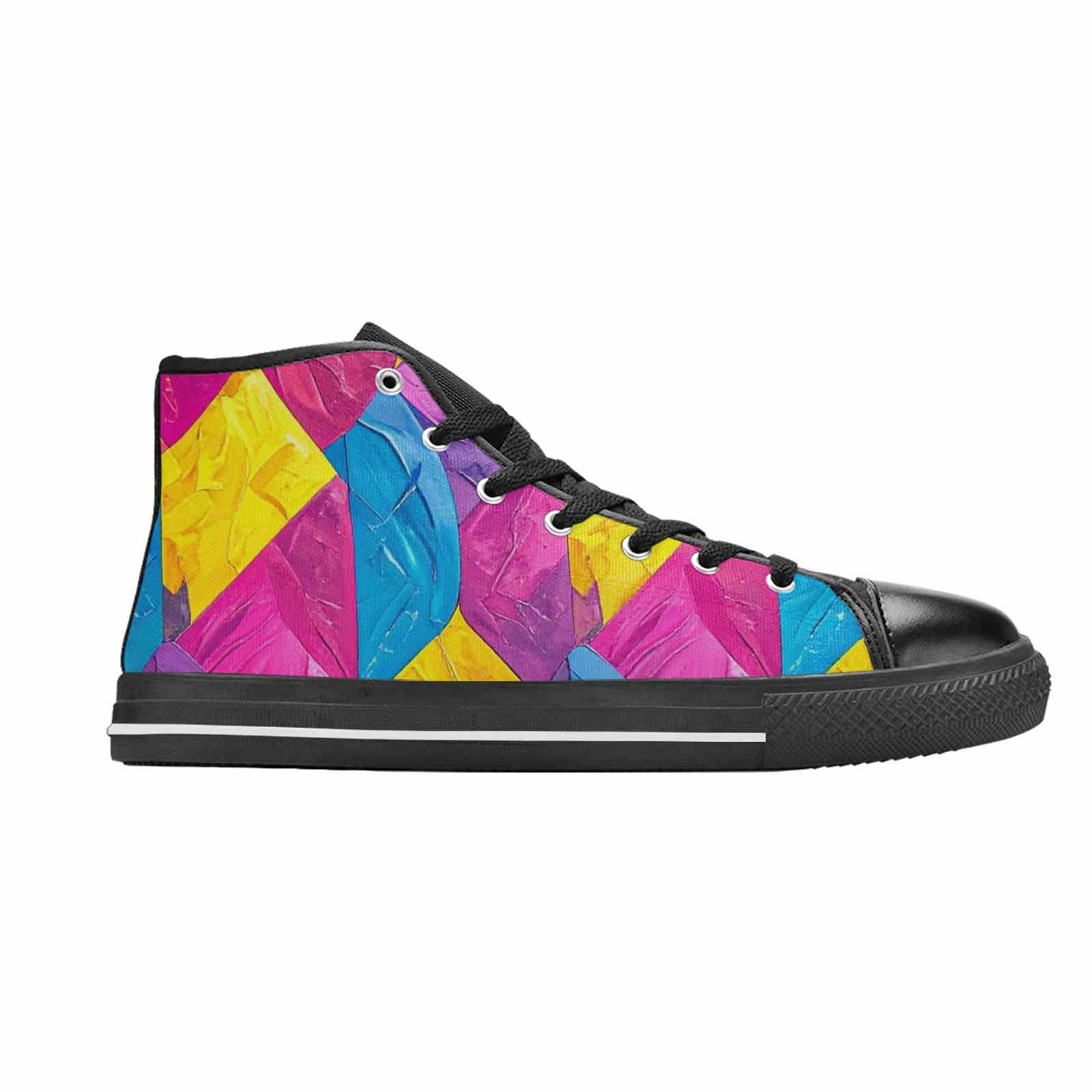 MEN'S Pansexual Flag Color High Top Canvas Y2K Sneakers