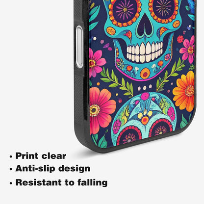 iPhone 16 Plus Case — Rainbow Sugar Skull Weave 3 Personalized, Original Design Phone Case