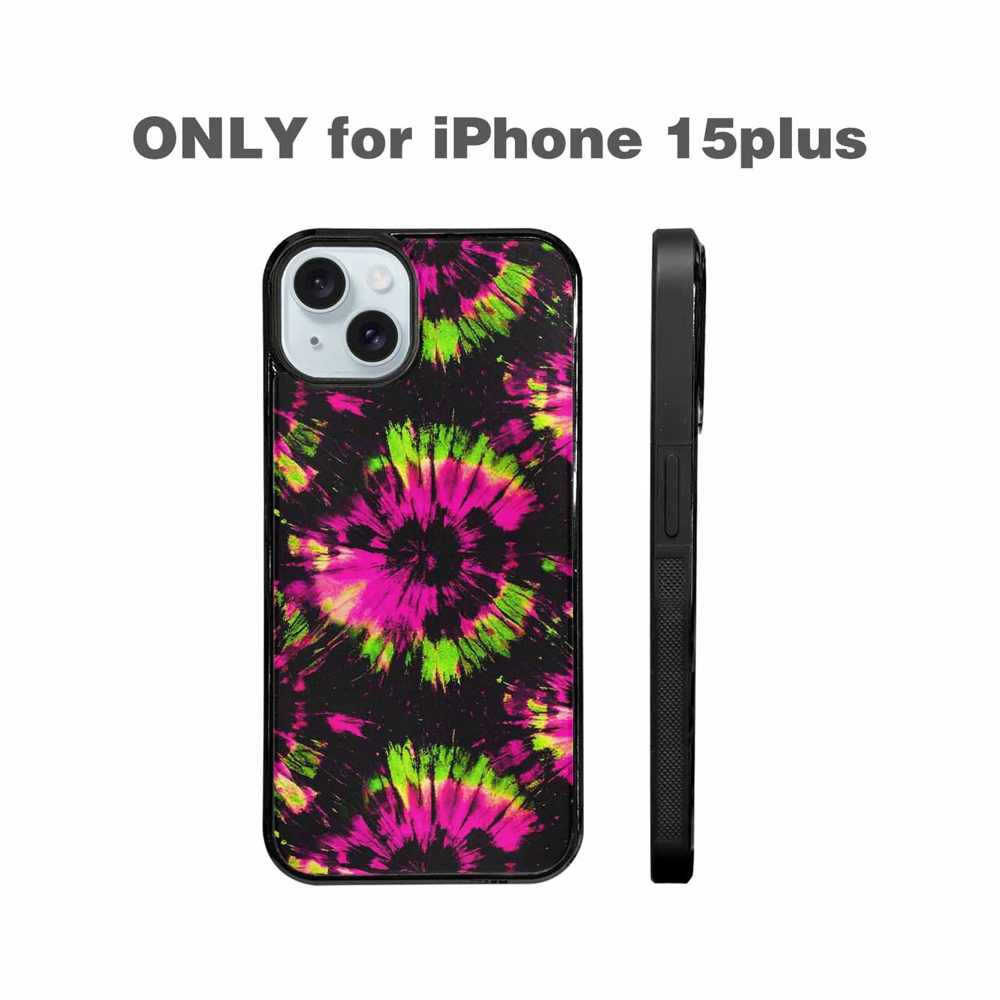 iPhone 15 Plus Case — Acid Wash Tie Dye Neon, Original Design Phone Case