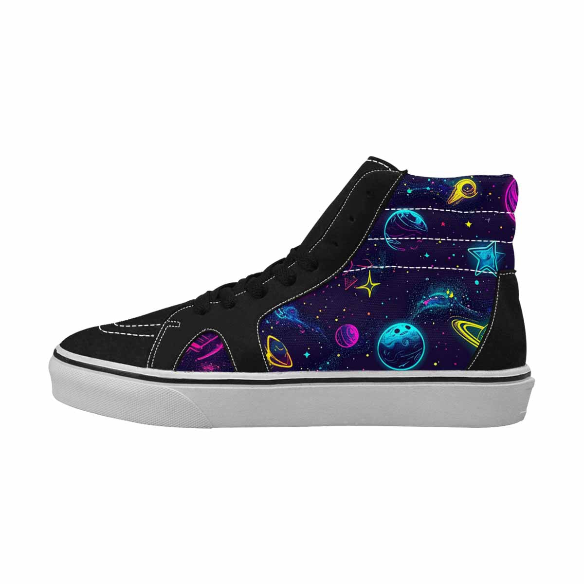WOMEN'S Space Galaxy Astronaut High Top Canvas Vivid Shoes