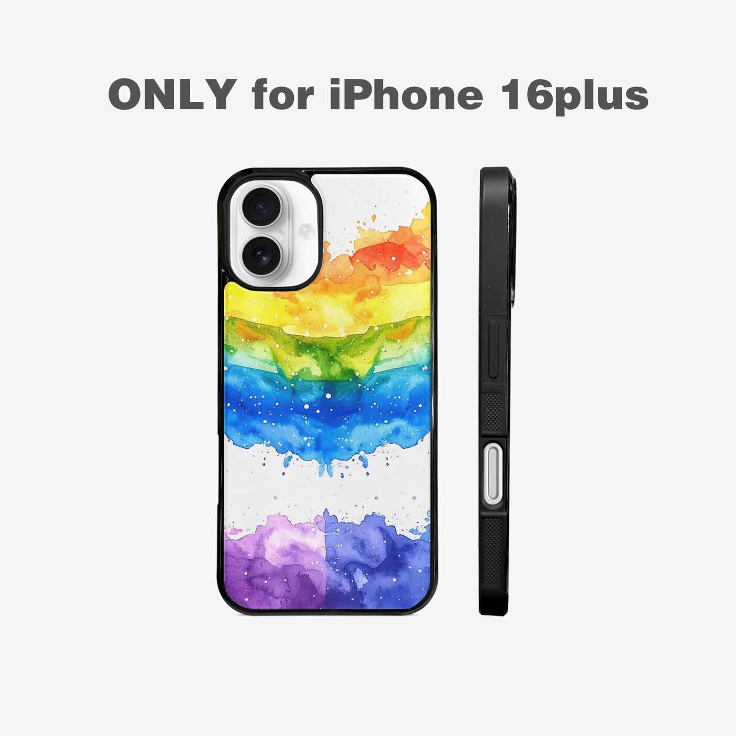 iPhone 16 Plus Case — Watercolor Splash Abstract Pattern Seamless Repeat, Custom Designed Case Cover