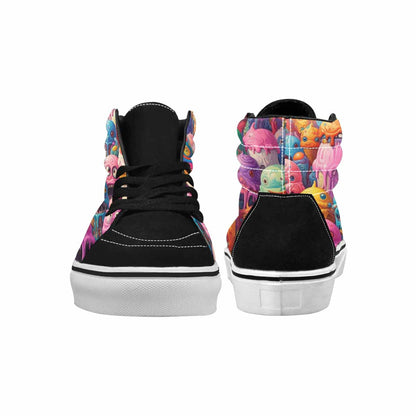 MEN'S Melting Ice Cream Monster High Top Canvas Surreal Custom Shoes