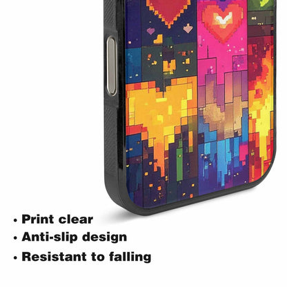 iPhone 16 Pro Max Case — Pixel Art 8 Bit Burst Pattern, Custom Phone Case