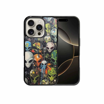 iPhone 16 Pro Case — Aliens Camo Aliens Pattern Hundreds Of, Personalized Phone Case