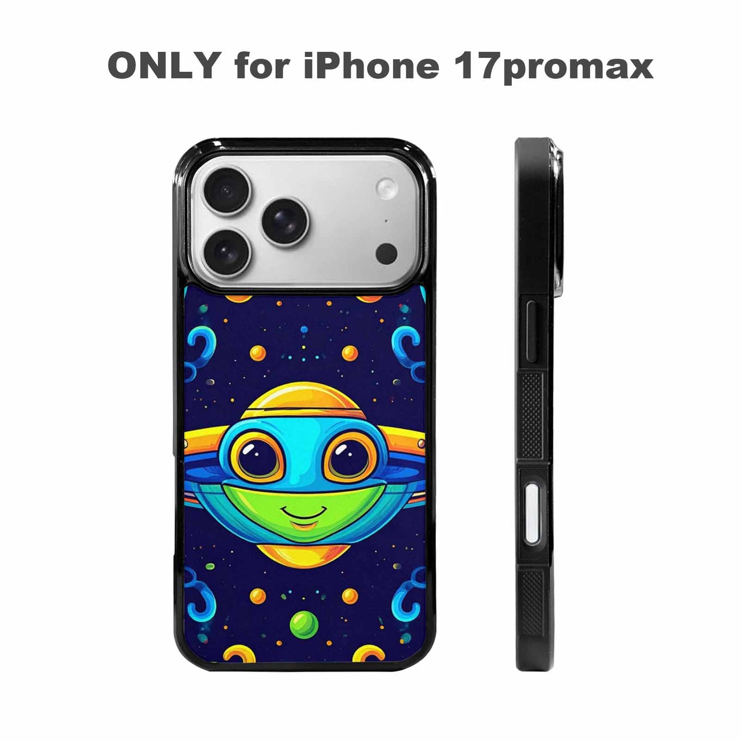 iPhone 17 Pro Max Case — Alien Ufo Cartoon Art Alien Scifi, Custom Made Phone Cover