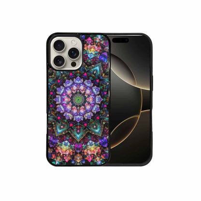 iPhone 16 Pro Max Case — Crystal Mandala Art Seamless Pattern Vibrant, Personalized Phone Case