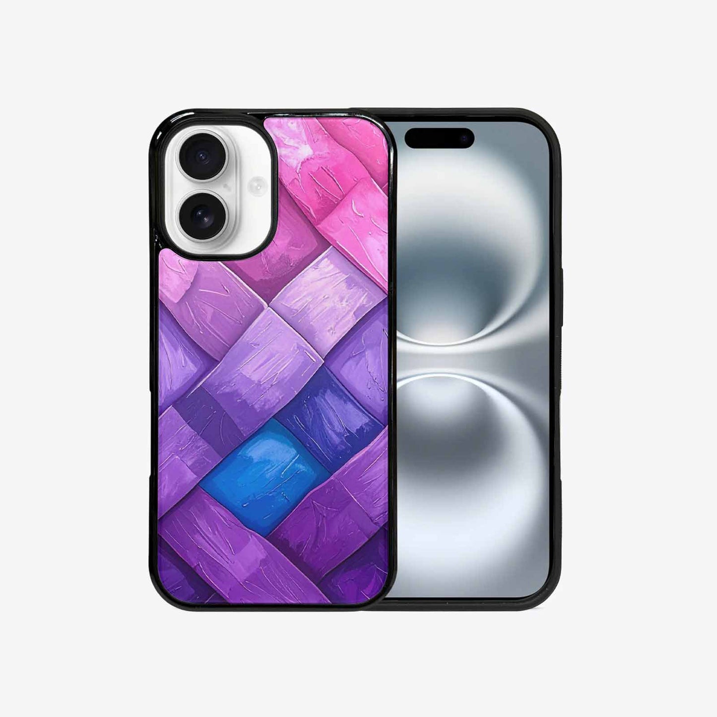 iPhone 16 Case — Bisexual Flag Color Theme Small Rainbow, Customized Protective Case