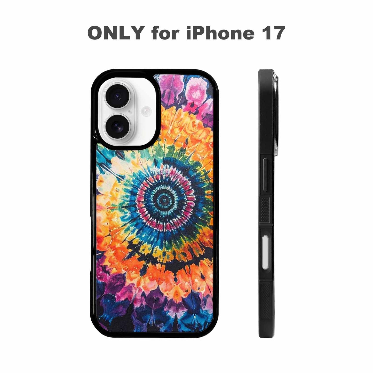iPhone 17 Case — Black &amp; Blue Ink Tie Dye, Original Design Phone Case