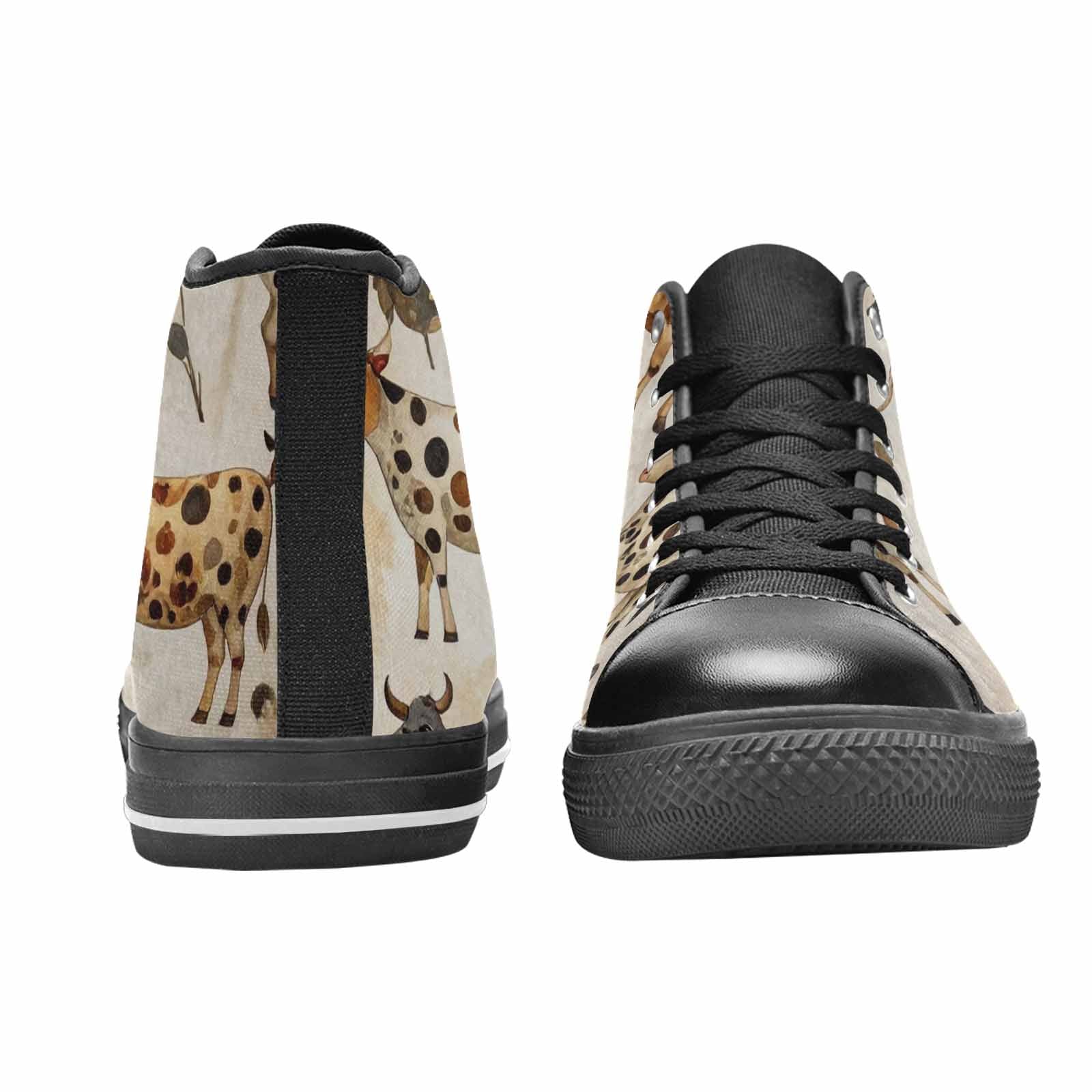 MEN'S Cow Animal Print High Top Canvas Y2K Sneakers