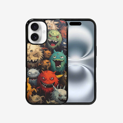 iPhone 16 Case — Monsters Camomonsters Pattern Qch, Custom Printed Phone Case