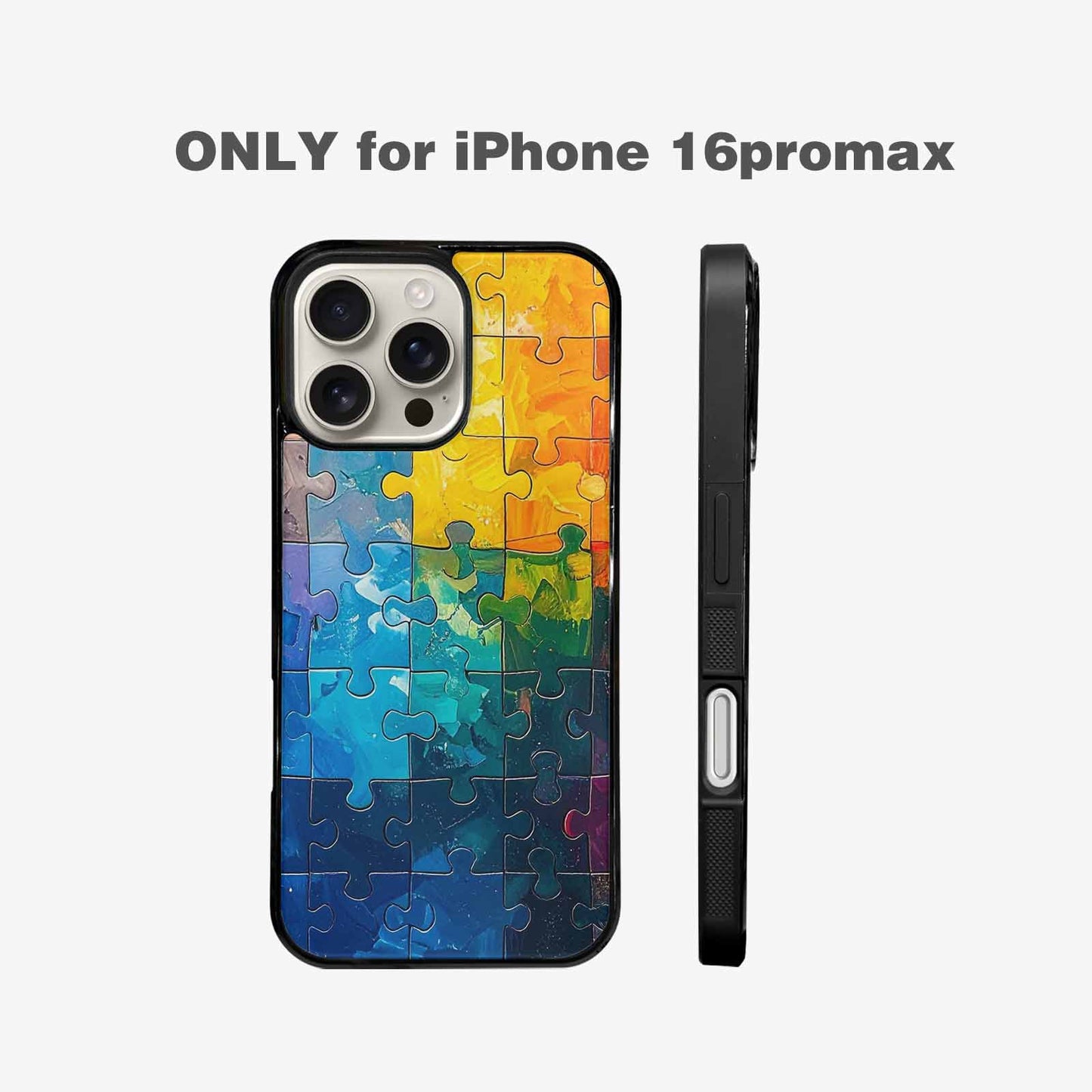 iPhone 16 Pro Max Case — Autism Puzzle Pieces Puzzle Piece Pattern, Custom Print Case Cover