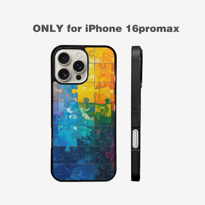 iPhone 16 Pro Max Case — Autism Puzzle Pieces Puzzle Piece Pattern, Custom Print Case Cover