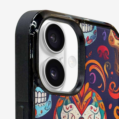 iPhone 16 Plus Case — Day Dead Sugar Skull Art 100s, Custom Made Phone Cover
