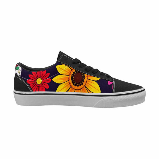 WOMEN'S Sunflowers And Skulls Canvas Lace-Up Dreamcore Shoes