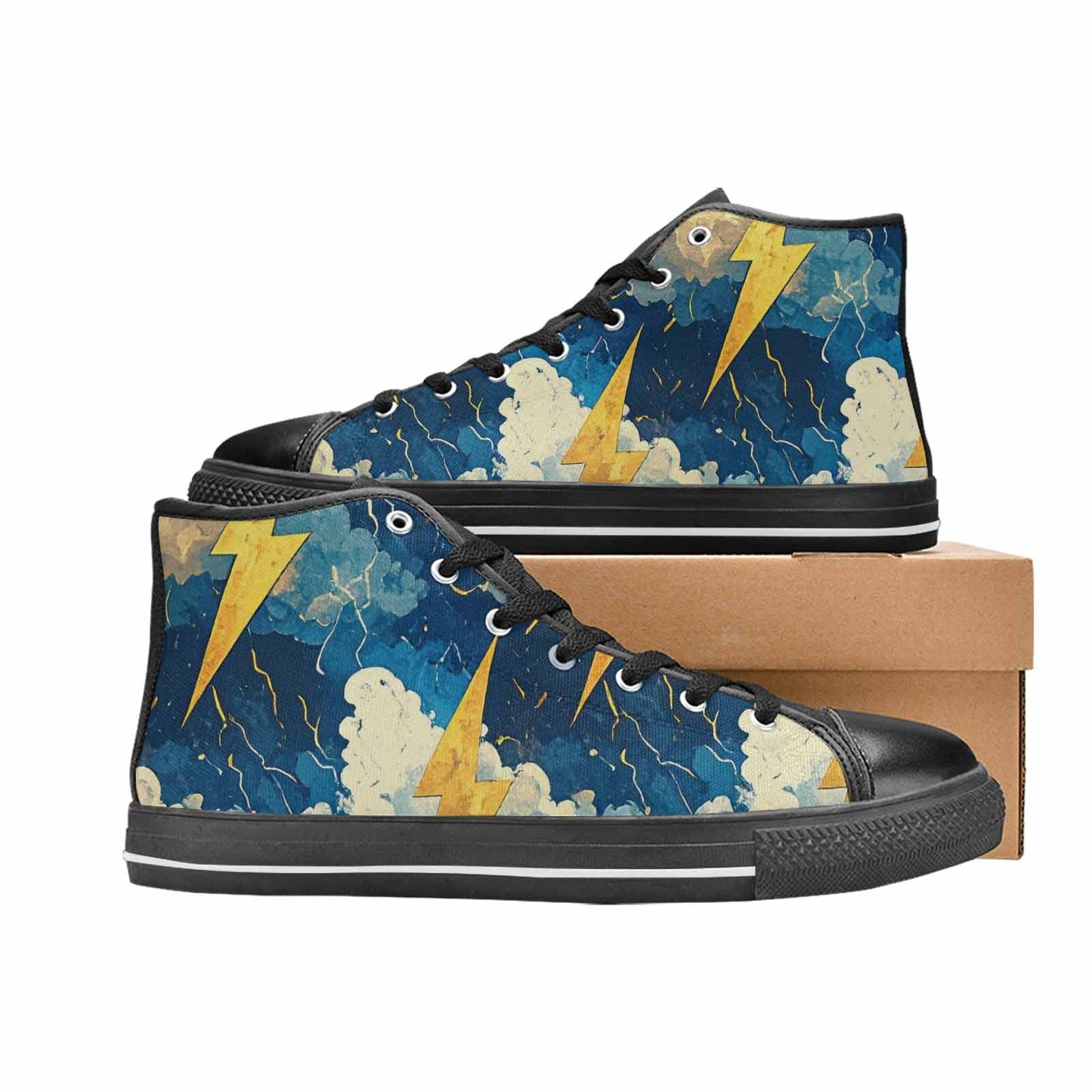 WOMEN'S Lightning Bolt High Top Canvas Y2K Sneakers