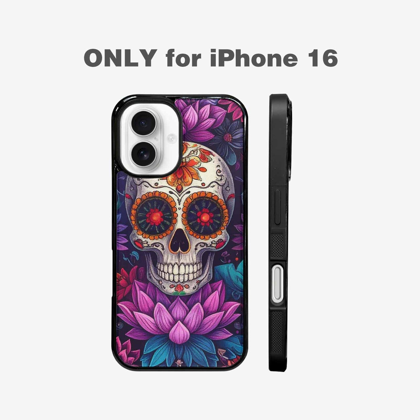 iPhone 16 Case — Lotus Many Hundreds Of Skulls Art, Custom Designed Case Cover