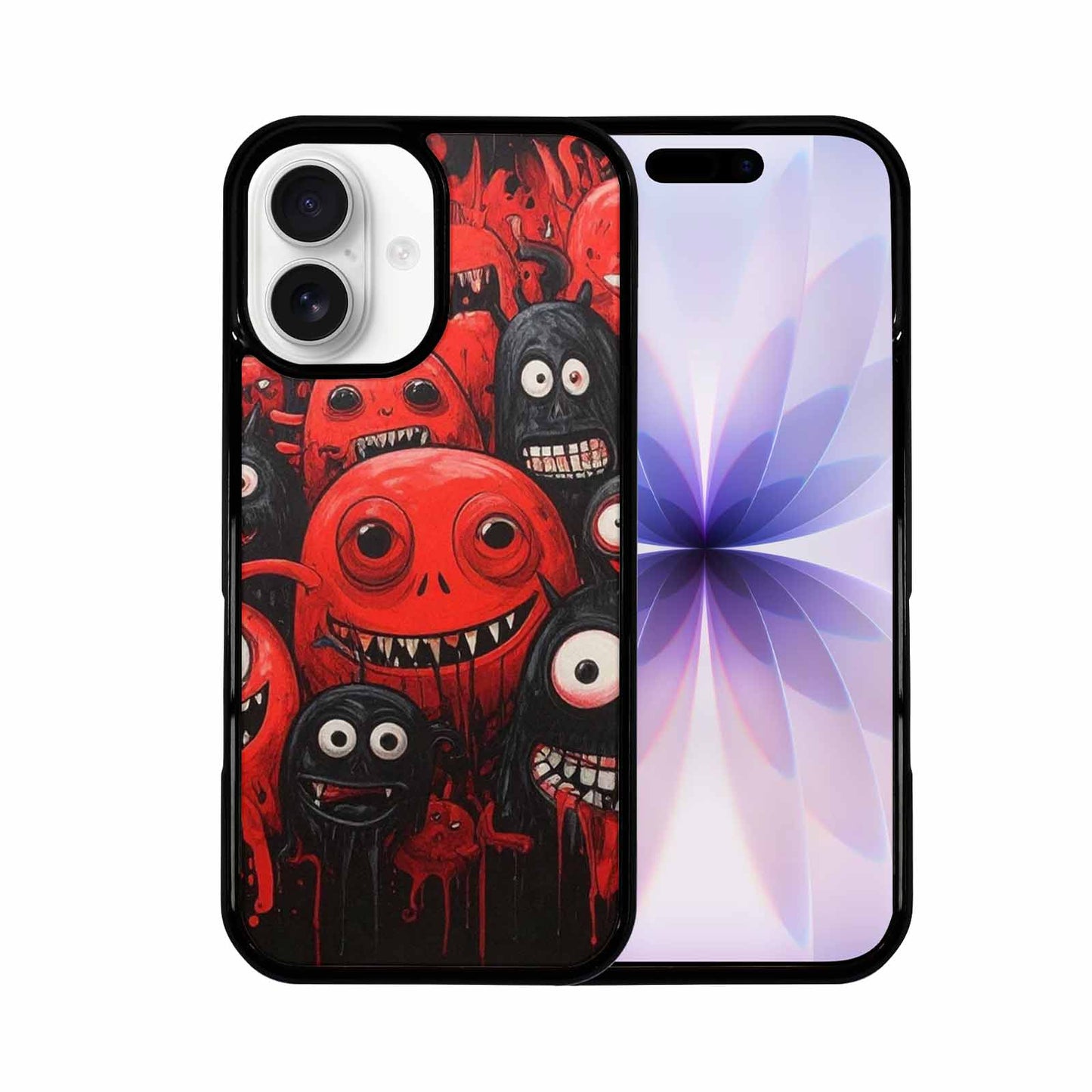 iPhone 17 Case — Black &amp; Red Ink Cartoon Cute, Custom Art Phone Cover