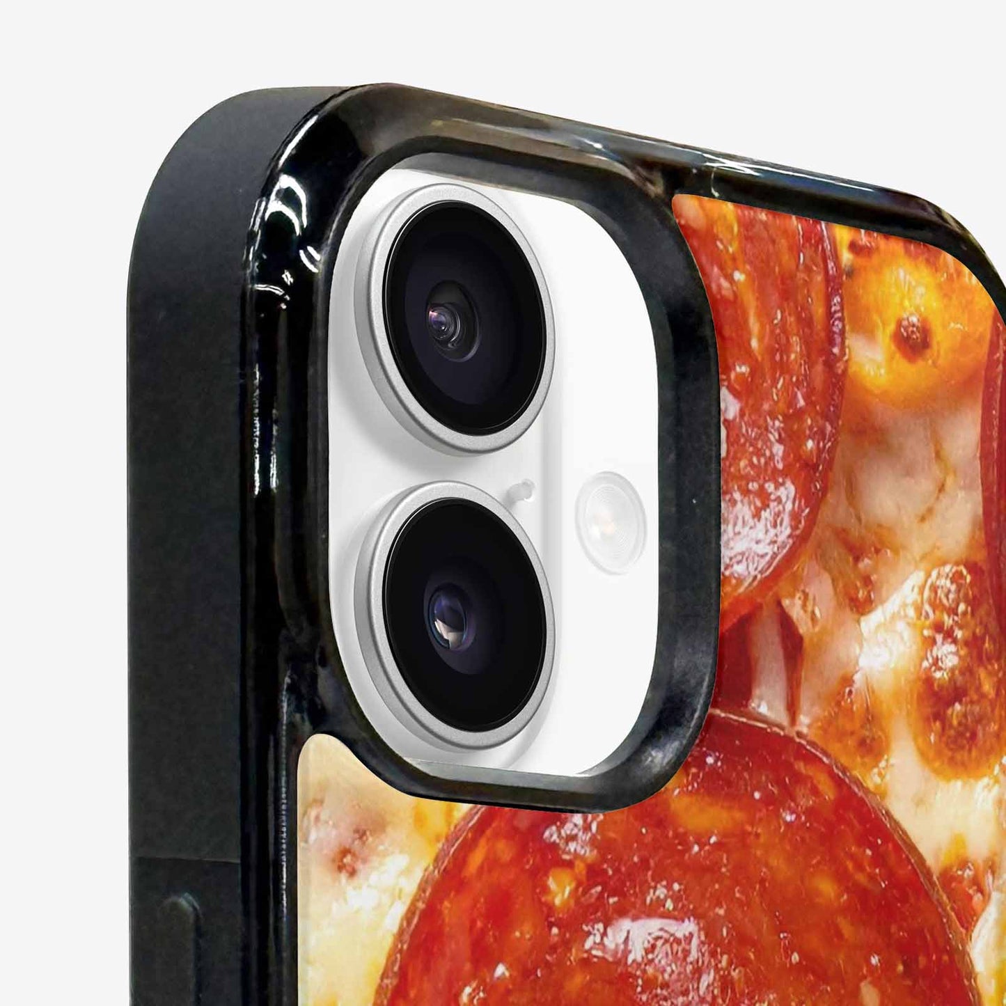 iPhone 16 Plus Case — Pepperoni Pizza Print, Custom Designed Case Cover