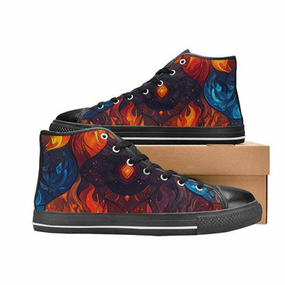 MEN'S Fire Flame High Top Canvas Y2K Shoes