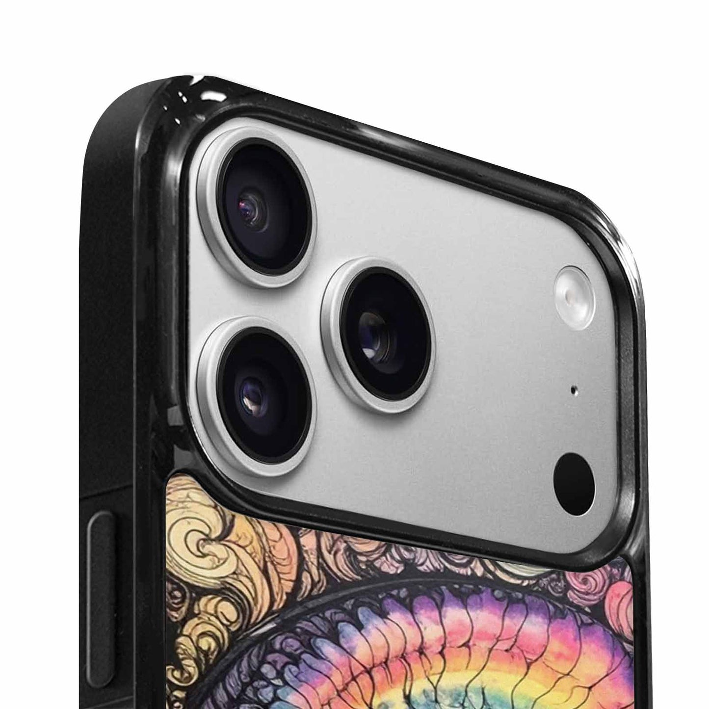iPhone 17 Pro Case — Tie Dye Swirls Black White Tie, Custom Made Phone Cover