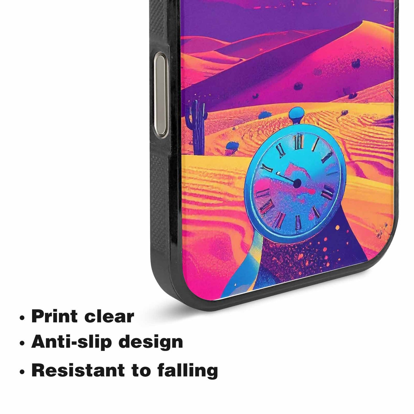 iPhone 15 Pro Max Case — I Surrealist Dreamscape Pattern Melting Clocks, Custom Art Phone Cover