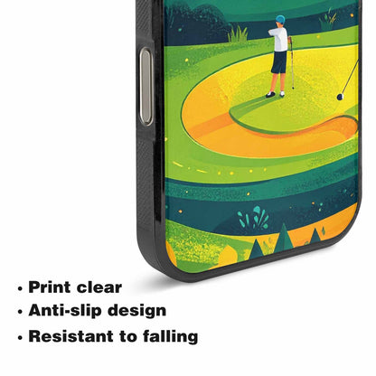 iPhone 16 Pro Max Case — Golf Cartoon Art Pattern, Unique Phone Case Design