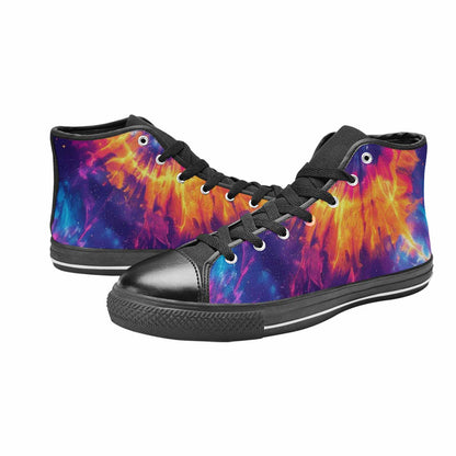 WOMEN'S Tie Dye Galaxy High Top Canvas Dark Academia Custom Sneakers