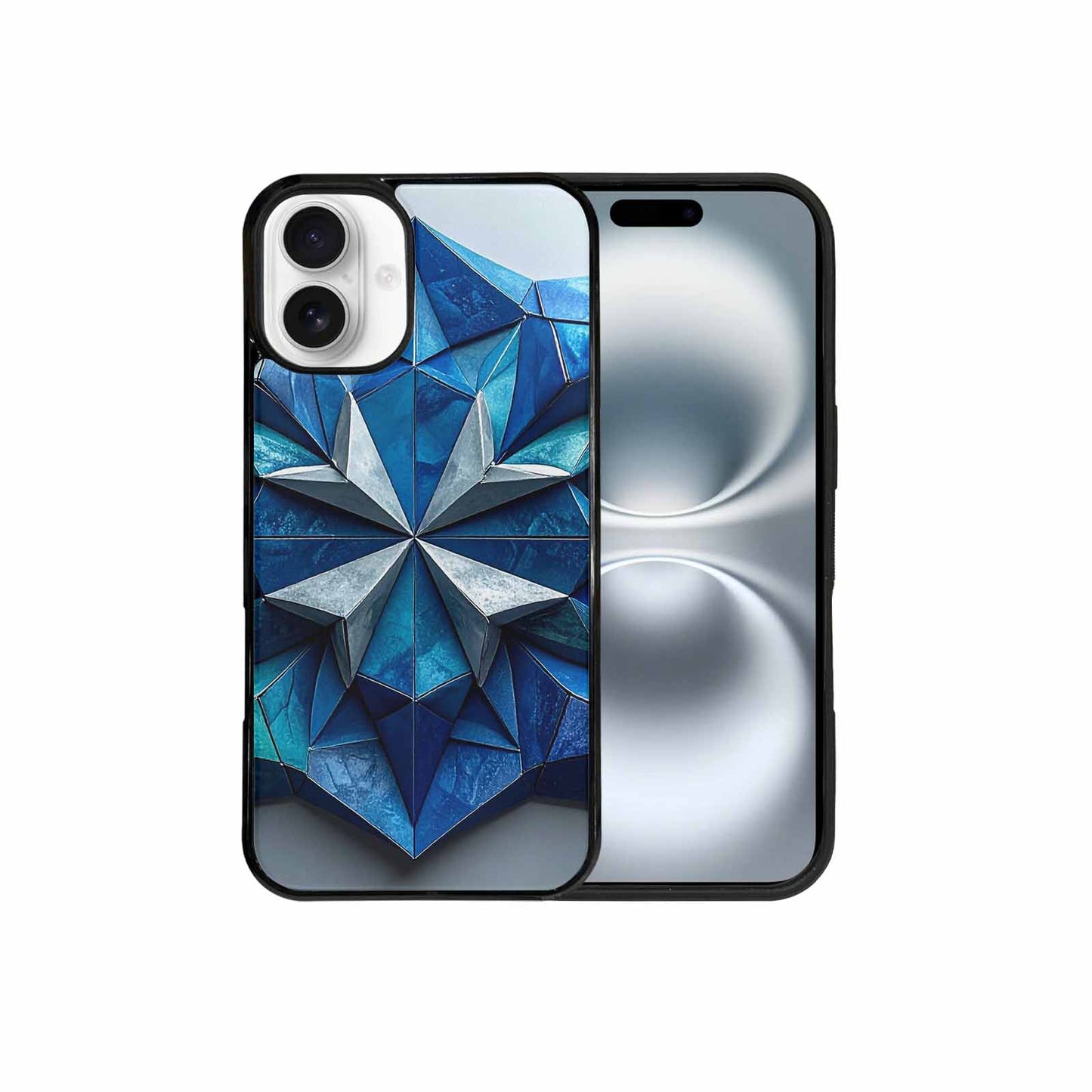 iPhone 16 Plus Case — Geometric Origami Art Pattern Personalized Phone, Custom Made Phone Cover