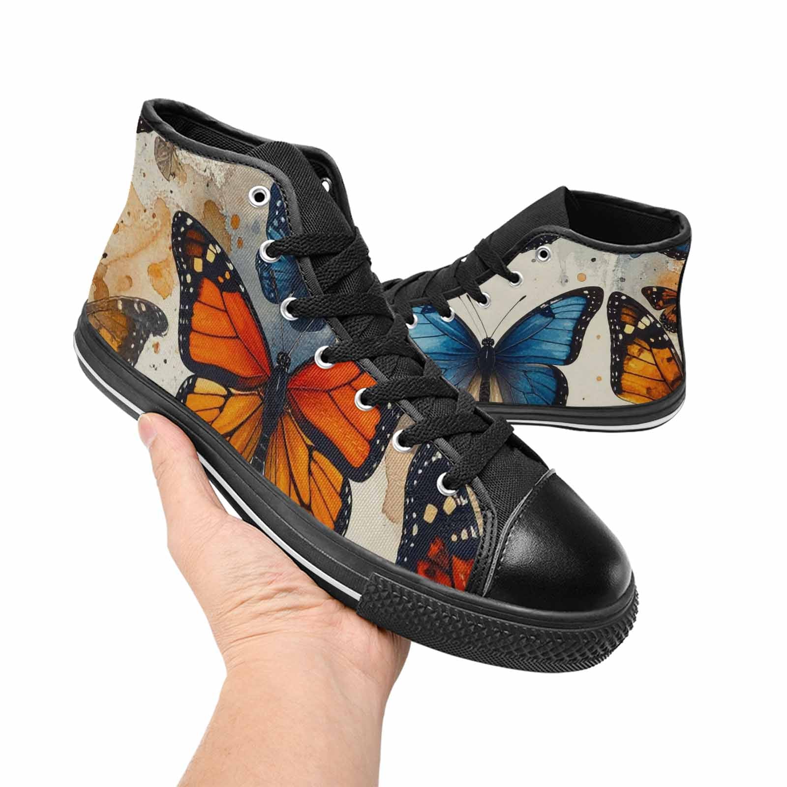 MEN'S Butterfly Wing High Top Canvas Y2K Custom Shoes