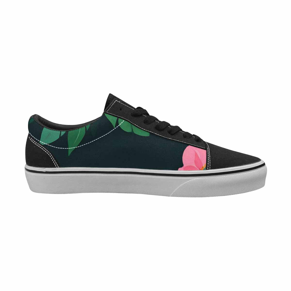 WOMEN'S Floral Snake Print Canvas Lace-Up Vivid Shoes