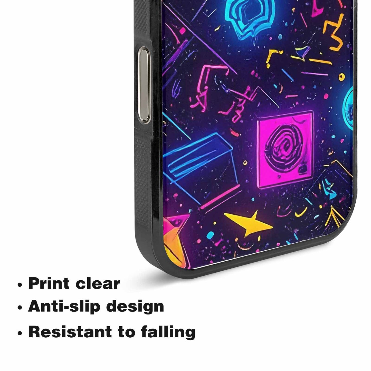 iPhone 15 Pro Max Case — 80s Retro Motif 80s Retro Motifs, Custom Made Phone Cover