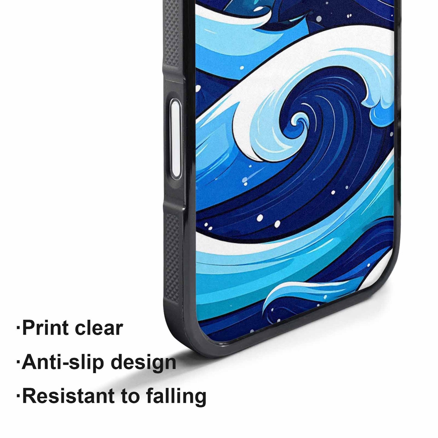 iPhone 17 Air Case — Glossy Winter Wave Seamless Cartoon Cute, Original Design Phone Case