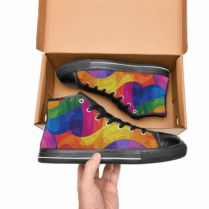 WOMEN'S Rainbow Pride Flag High Top Canvas Aesthetic Custom Shoes
