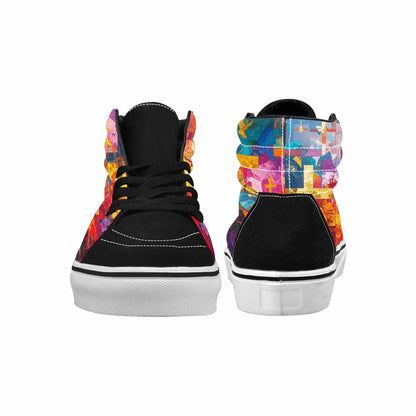 MEN'S Faith Cross High Top Canvas Neon Fantasy Shoes