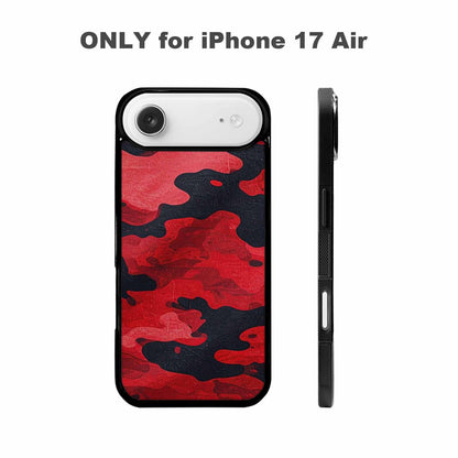 iPhone 17 Air Case — Tactical Camo Red Black Custom Camo, Personalized Phone Case
