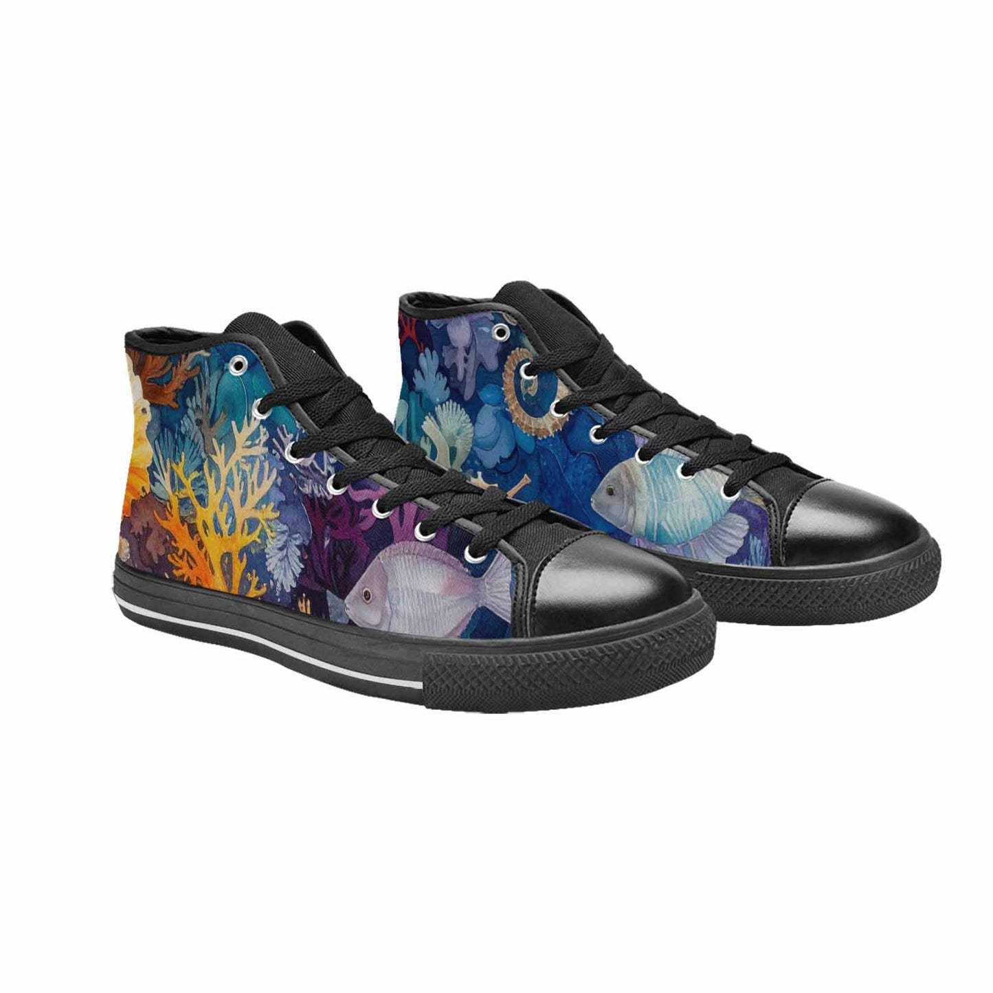 WOMEN'S Fish Scale Coral High Top Canvas Dreamcore Shoes