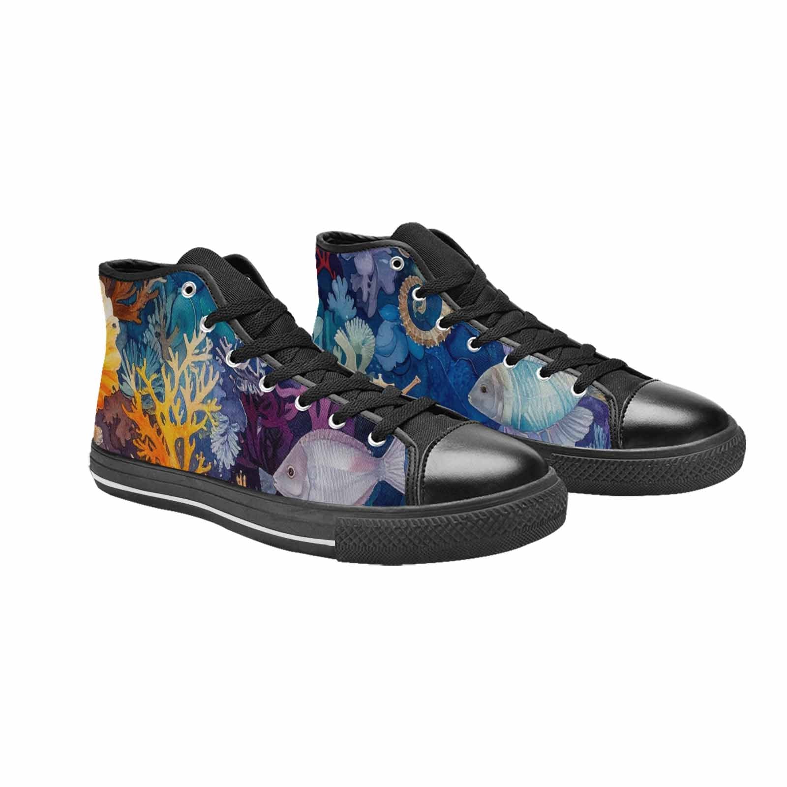 WOMEN'S Fish Scale Coral High Top Canvas Dreamcore Shoes