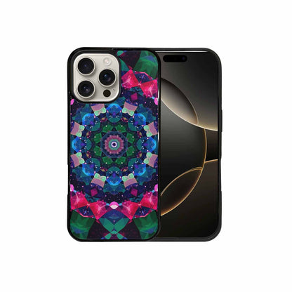 iPhone 16 Pro Max Case — Crystal Mandala Art Seamless Pattern Vibrant, Custom Phone Case