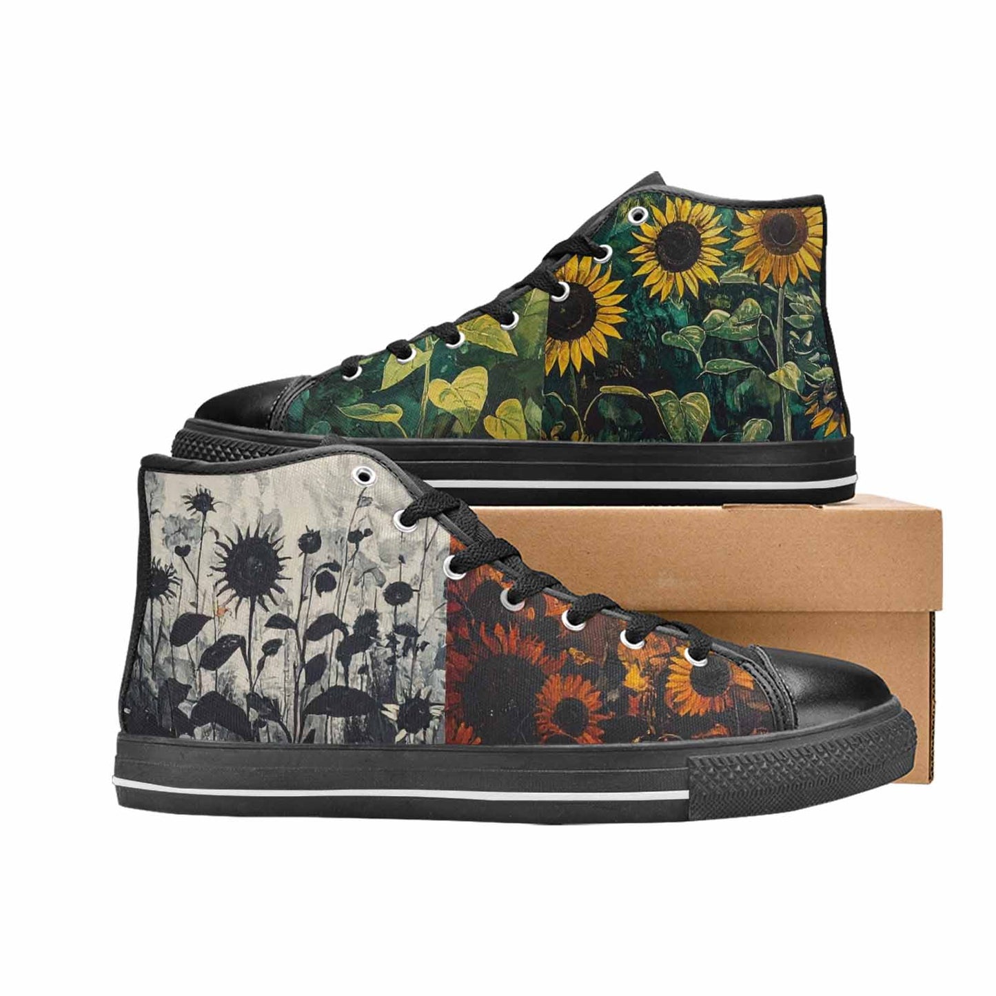 MEN'S Blend Melt Them High Top Canvas Cottagecore Sneakers